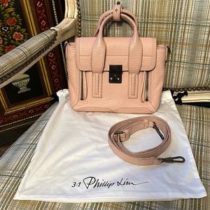 3.1 Phillip Lim Pink Pebble Leather Bag with Removable Shoulder Strap